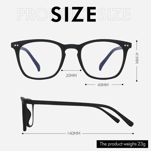 Classic Blue Light Blocking Computer Reading Glasses Unisex Readers Gaming - Picture 3 of 12